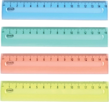 Attēls no Centrum LINIJKA CENTRUM 15CM PLASTIKOWA 80725