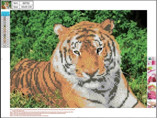 Picture of Centrum Mozaika diamentowa 5D 30x40cm Tiger 89752