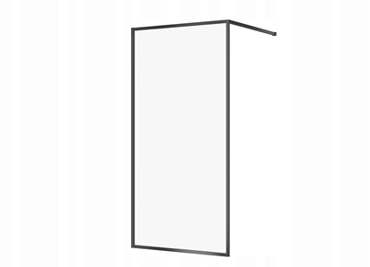Picture of Cersanit (kabiny walk-in) Kabina prysznicowa walk-in LARGA czarna - (100x200) szko transparentne (S932-139)