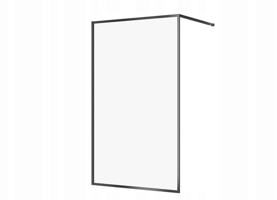 Picture of Cersanit (kabiny walk-in) Kabina prysznicowa walk-in LARGA czarna - (120x200) szko transparentne (S932-140)