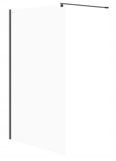 Picture of Cersanit (kabiny WALK-IN) Kabina prysznicowa walk-in MILLE - (120x200) czarna (S161-004)