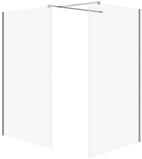 Picture of Cersanit (kabiny walk-in) SET B796: Kabina walk-in MILLE chrom 120x90x200 (S601-183)