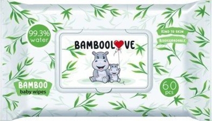 Attēls no Cheeky Panda Chusteczki bambusowe nawilane dla dzieci BambooLove 60 szt.
