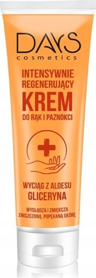 Picture of Chemia Krem do rk i paznokci DAYS COSMETICS, intesywnie regenrujcy, wycig z lici aloesu i gliceryna, 125 ml