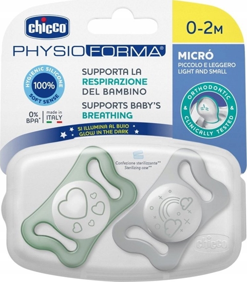 Picture of Chicco 156276 SMOCZEK PHYSIO MICRO WIECCY SILIKONOWY 0-2  2SZT