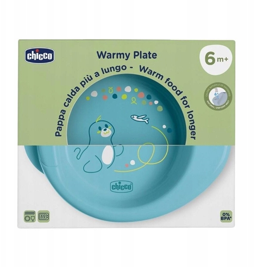 Picture of CHICCO-1600025-TALERZ PODGRZEWANY         NIEBIESKI 6M+