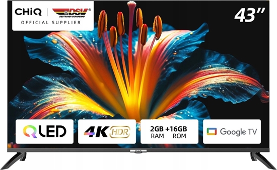 Изображение CHiQ Telewizor CHiQ U43QM8E 43" QLED 4K UHD Google TV HDR10 HLG Chromecast