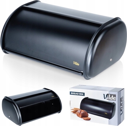 Attēls no Chlebak Vilde Chlebak Pojemnik na Chleb Metalowy Czarny Solidny VILDE 43 x 27,5 x 18,5 cm