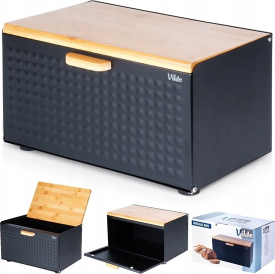 Picture of Chlebak Vilde Chlebak Pojemnik na Chleb Metalowy z Podwójn Pokryw VILDE 35,5x22x20,5 cm