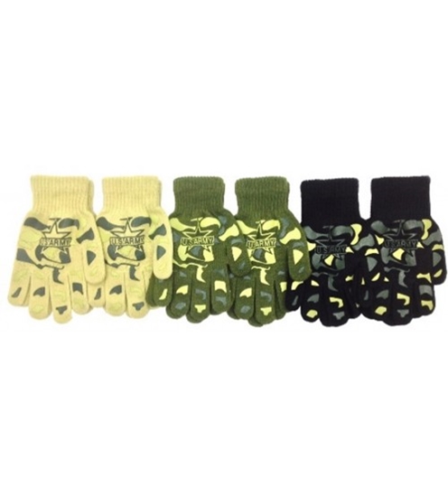 Picture of Cimdi zēniem plāna Kamuflāža 16 cm dažādas R-018-16