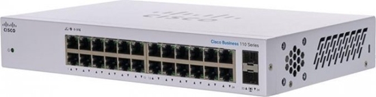 Picture of Cisco Cisco switch CBS110-24T, 24xGbE RJ45, 2xSFP (combo with 2 GbE), fanless - REFRESH