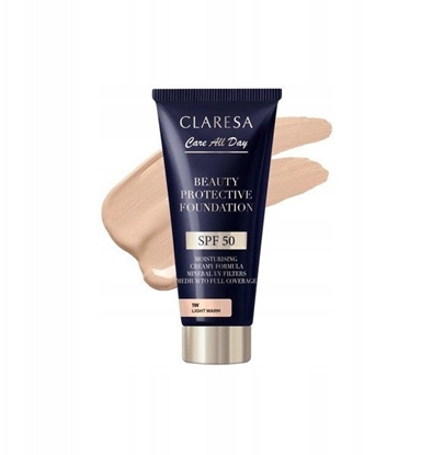 Attēls no CLARESA_Beauty Protective Foundation nawilajcy podkad z filtrem SPF50 1W Light Warm 30ml