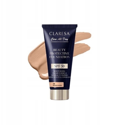 Attēls no CLARESA_Beauty Protective Foundation nawilajcy podkad z filtrem SPF50 2W Medium Warm 30ml