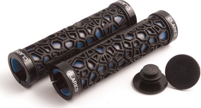 Изображение Clarks Chwyty kierownicy CLARKS CLO-208, LOCK-ON, Czarno-niebieskie, Piercienie czarne