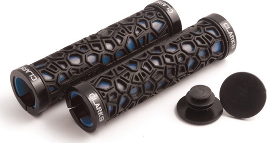 Изображение Clarks Chwyty kierownicy CLARKS CLO-208, LOCK-ON, Czarno-niebieskie, Piercienie czarne