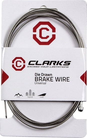 Изображение Clarks Linka hamulca CLARKS, 1.5mm, Stal nierdzewna, Ultragadka, Szosa