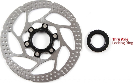 Изображение Clarks Tarcza hamulcowa CLARKS C-CL-180mm, Mocowanie Centerlock, Piercie blokujcy dla Thru Axle, Srebrna