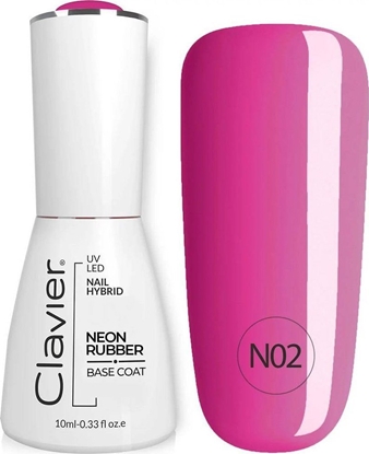 Attēls no Clavier Luxury Neon Rubber Base kolorowa baza kauczukowa N02 Purple Rainbow 10ml