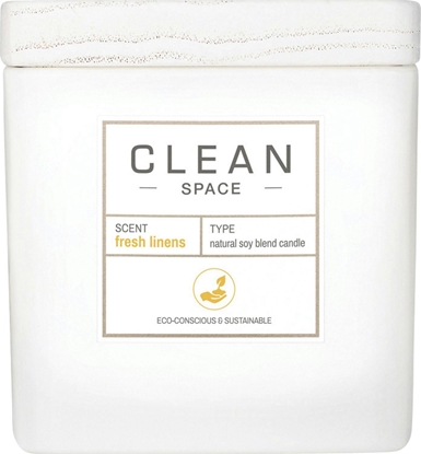 Изображение Clean Clean, Space Fresh Linens, Scented Candle, 227 g