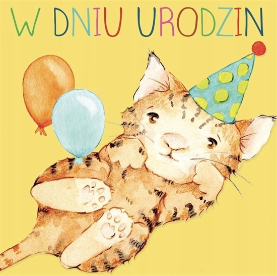 Picture of Clear Creation Karnet kwadrat CL4215_PO Urodziny Kotek