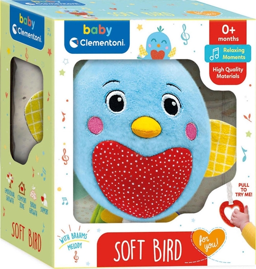 Picture of Clementoni TOY RATTLE SOFT BIRD 0 MON 17794