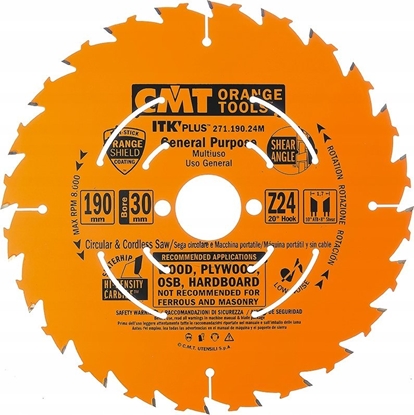 Picture of Griešanas disks kokam CMT 271; 190x1.7x30; Z24; 20°