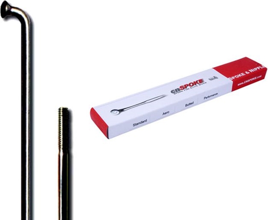 Picture of Cn Spoke Szprychy STD14 2.0-2.0-2.0 stal nierdzewna 176mm czarne + nyple 144szt.