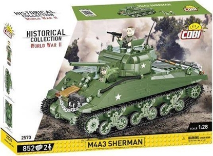 Attēls no Cobi COBI 2570 Historical Collection WWII Amerykaski czog redni M4A3 Sherman 852 klocki