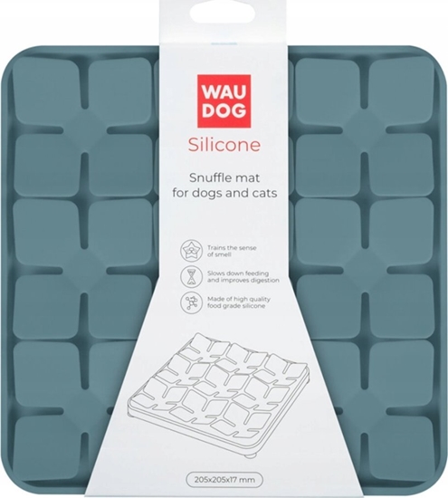 Picture of Collar WAU DOG MATA SPOWALNIAJCA SILIKONOWA     20,5x20,5x1,7cm SZARA