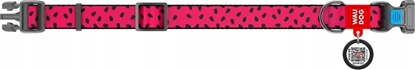 Picture of Collar WAU DOG OBROA NYLON Z ADRESÓWK QR       20mm/28-40cm ARBUZ