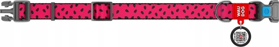 Picture of Collar WAU DOG OBROA NYLON Z ADRESÓWK QR       20mm/28-40cm ARBUZ