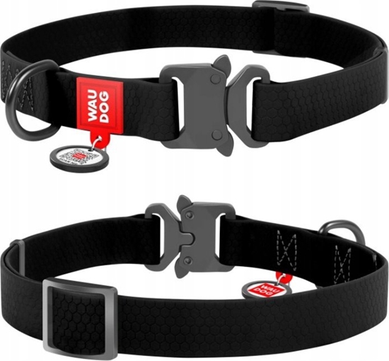 Picture of Collar WAU DOG OBROA WATERPROOF M 2,0/28-40cm   PVC CZARNA