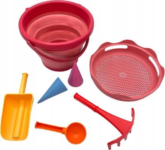 Picture of CompacToys Komplet do piasku skadany 7el. koralowy CompacToys