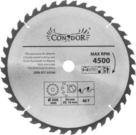 Изображение Condor Tarcza do drewna 125x22x40 zbów (CON-TCT-1204)