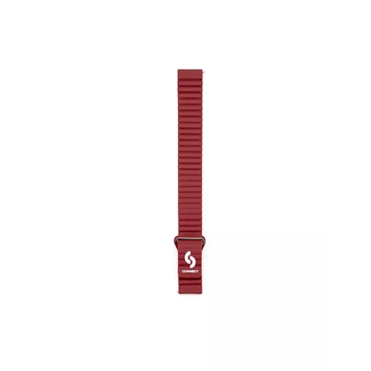 Picture of Connect 20mm Flat head Leather - Silicone Loop Magnetic Watch Strap (130mm M/L) Wine Red