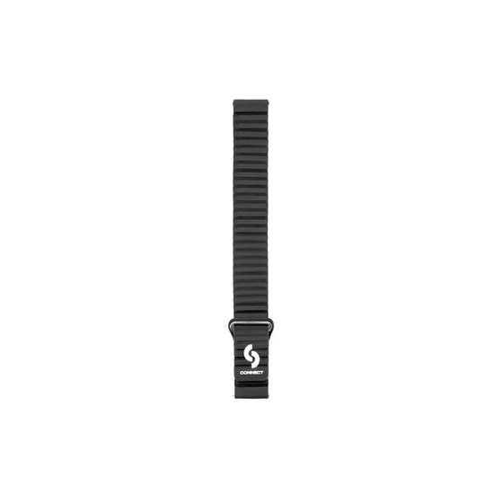 Изображение Connect 20mm Flat head Leather - Silicone Loop Magnetic Watch Strap (130mm M/L) Black