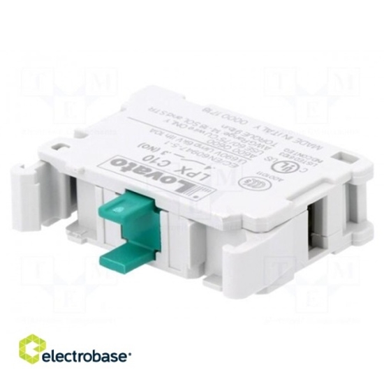 Picture of Contact block; 22mm; Platinum; -25÷70°C; front; Contacts: NO