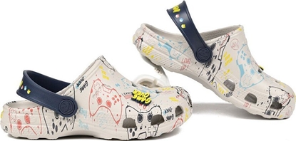 Изображение Coqui Chodaki sanday klapki dla dzieci Coqui Little Frog Game Over szare 8701-249-3021 25-26