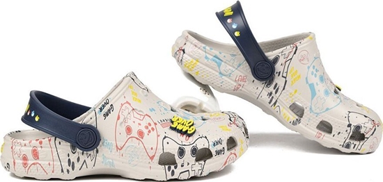 Изображение Coqui Chodaki sanday klapki dla dzieci Coqui Little Frog Game Over szare 8701-249-3021 25-26