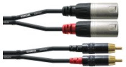 Attēls no Cordial 2 x RCA to 2 x XLR audio cable, 3 m