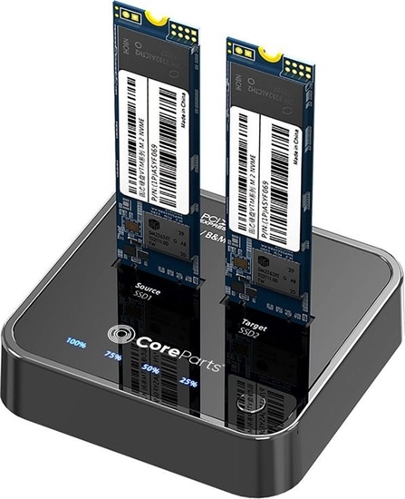 Picture of HUB USB CoreParts CoreParts MS-CLONER-NVME stacja dokujca do dysków twardych USB 3.2 Gen 2 (3.1 Gen 2) Type-C Czarny