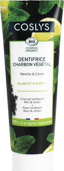 Picture of Coslys Coslys, Czarna pasta do zbów z wglem drzewnym, mit i cytryn, 100g