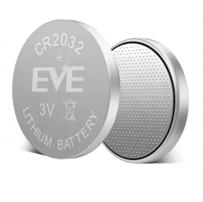 Изображение CR2032 baterija 3V EVE litija - 1 gb. bez iepakojuma (20gb. industriālais iep.)