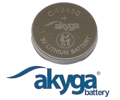 Изображение CR2450 baterija 3V AKYGA litija - 1 gb. bez iepakojuma (20gb. industriālais iep.)