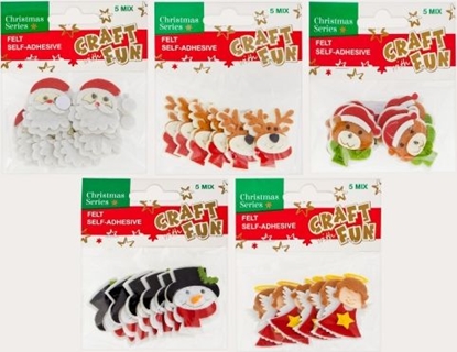 Picture of Craft with Fun CF OZDOBA BN FILC DEKORACJE SPRZYL 5MIX 20/160