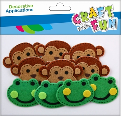 Picture of Craft with Fun CF OZDOBA DEK FILC ZABA/MALP SPRZYL 10SZT 12/288