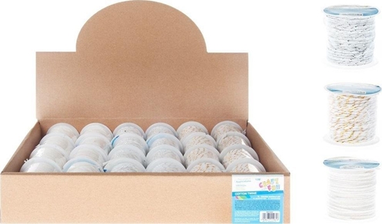 Picture of Craft with Fun CF OZDOBA DEK SZNUREK 10M BIEL SZPUL 24/576