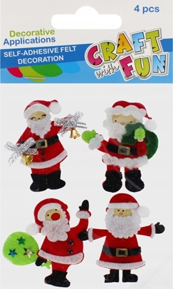 Attēls no Craft with Fun OZDOBA BN FILC MIKOLAJ SPRZYL 4SZT CF PBH 12/144
