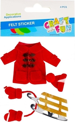 Attēls no Craft with Fun OZDOBA BN FILC ZIMA SPRZYL 4SZT CF PBH 12/144