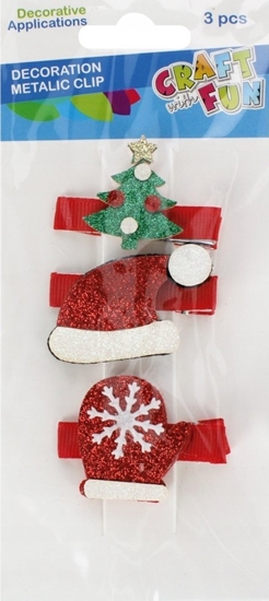 Picture of Craft with Fun OZDOBA BN KLAMERKI MET MIX 3SZT CF PBH 12/144